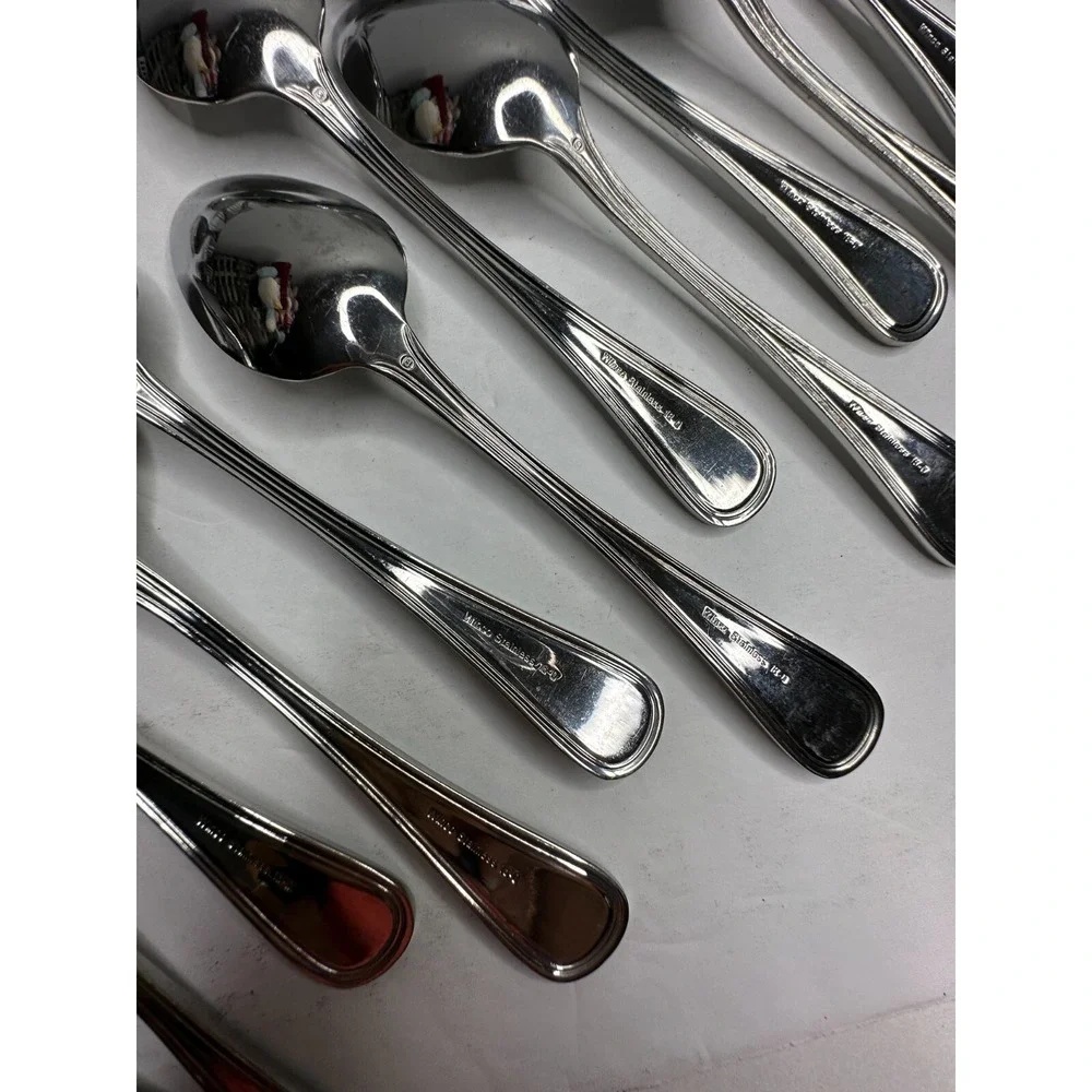 Winco Shangri-La Glossy Stainless Flatware Replacement 25 Pc fork ‎ Spoon Knife
